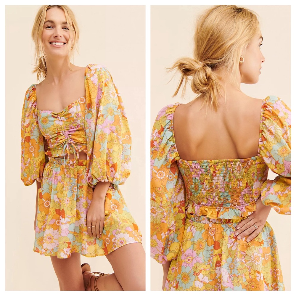 Show Me Your Mumu Jenna Top Groovy Blooms Small